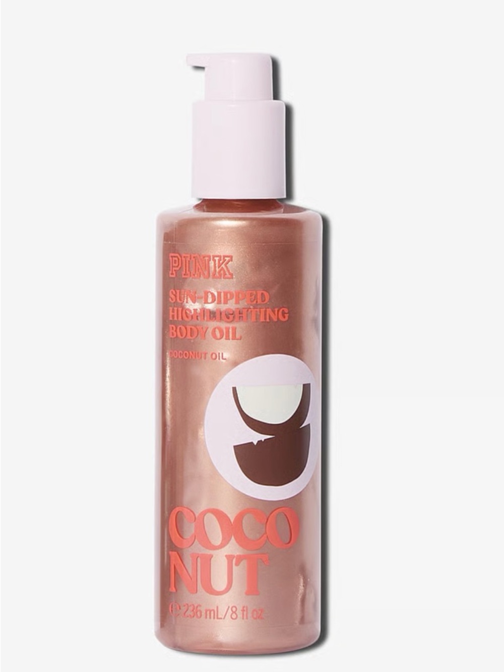 PINK Sun-Dipped Highlighting Body Oil - Coconut (Shimmering Bronze)